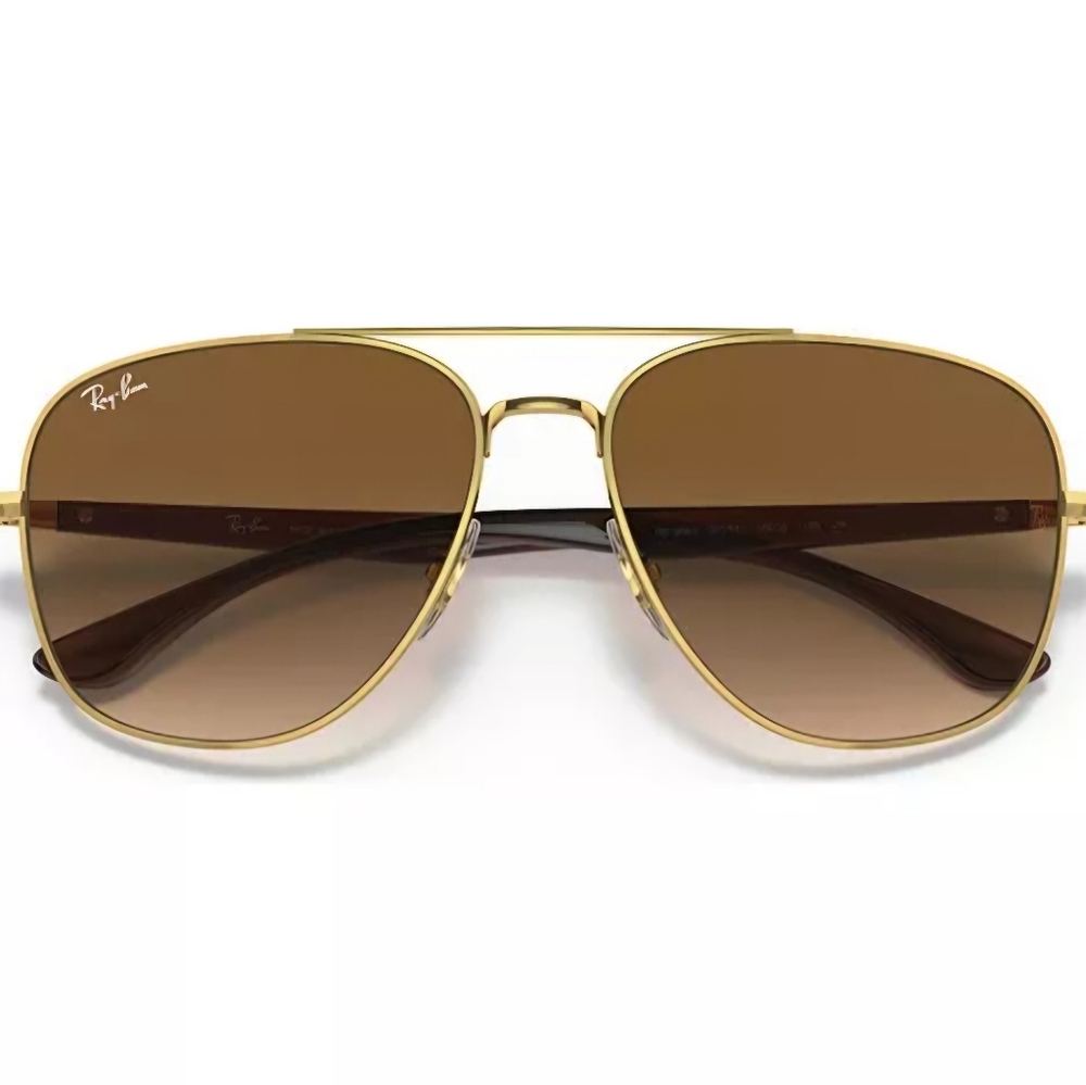 Ray-Ban Gold Brown Sunglasses RB3683